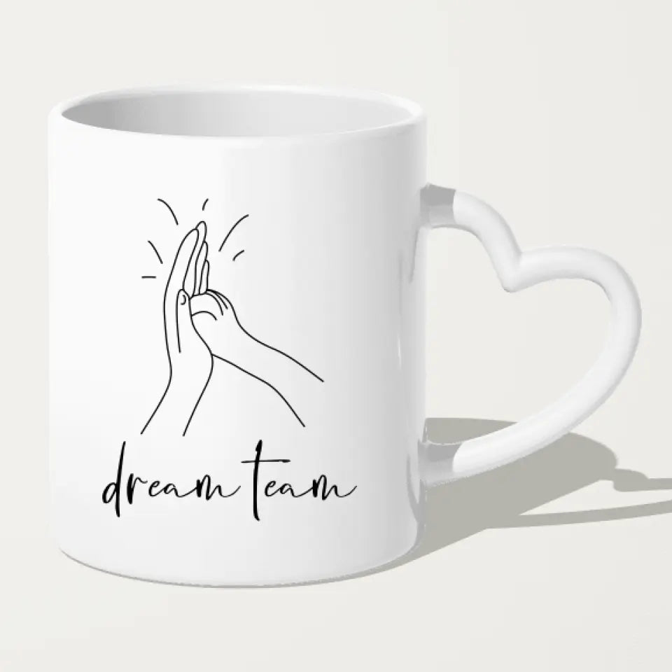 Personalisierte Tasse mit Hunden und Frauen (2 Hunde + 2 Frauen)