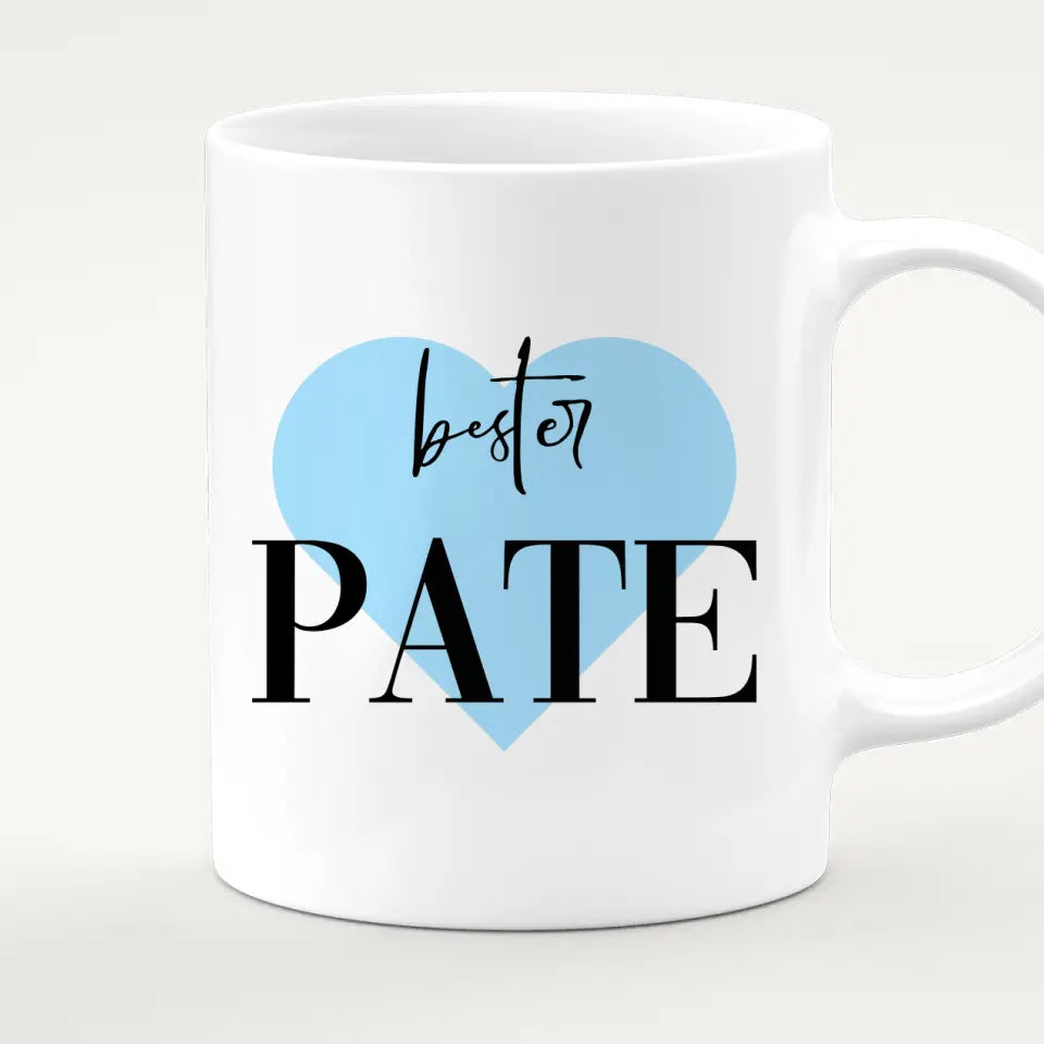 Personalisierte Tasse - Bester Pate (1 Kind + 1 Mann)