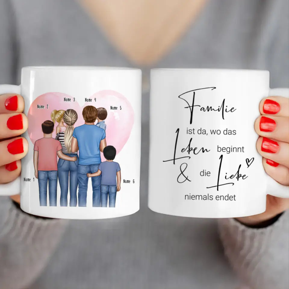 Personalisierte Tasse für Schwestern (3 Schwestern) - Weihnachtstasse