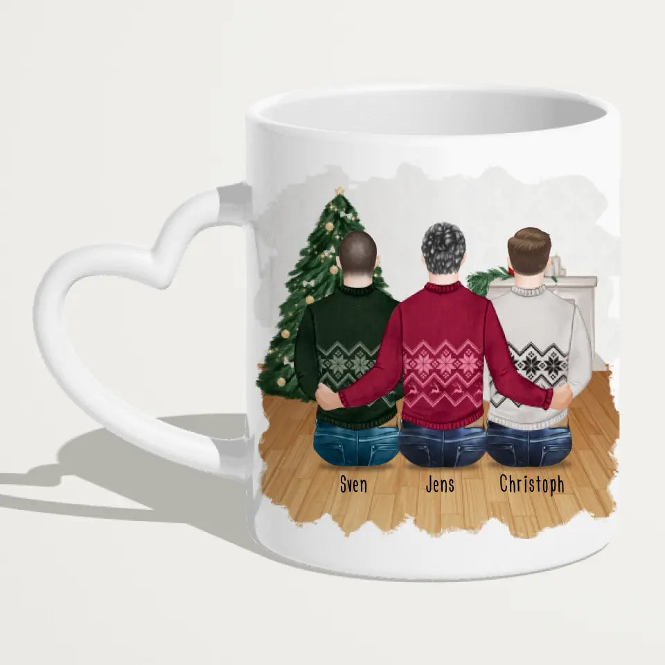 Personalisierte Tasse mit Bruder (3 Brüder) - Weihnachtstasse