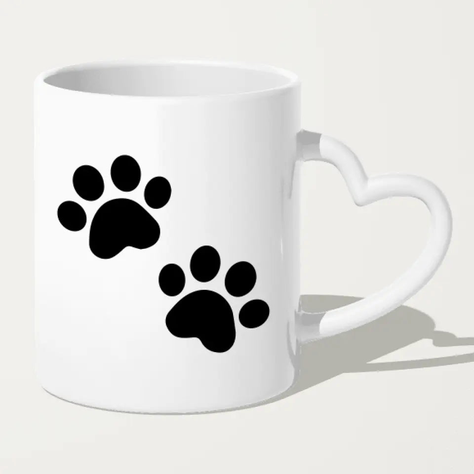 Personalisierte Tasse mit Hund/Katze/Frau (1 Hunde + 1 Katze + 1 Frau) - Weihnachtstasse