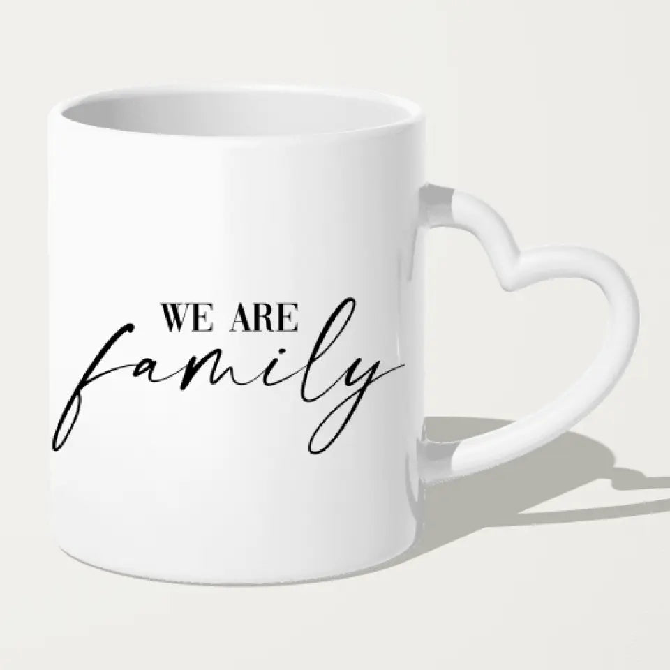 Personalisierte Tasse mit Familie (2 Kinder + 1 Teenanger) - Weihnachtstasse