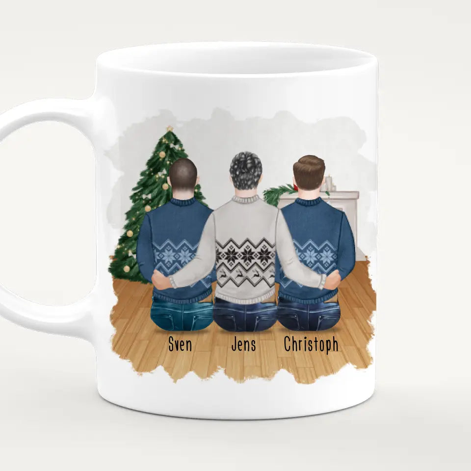 Personalisierte Tasse - Beste Freunde (3 Männer) - Weihnachtstasse