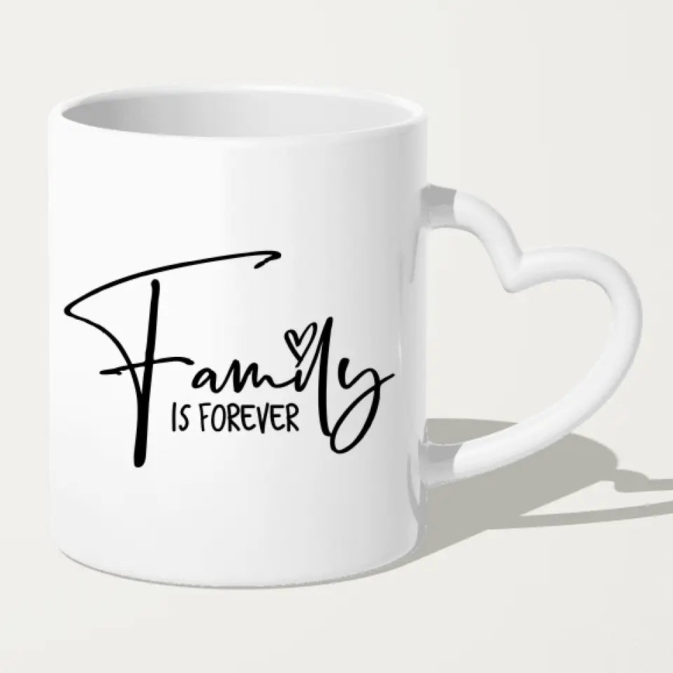 Personalisierte Tasse mit Familie (3 Kinder/Babys) - Weihnachtstasse