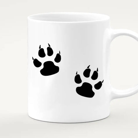 Personalisierte Tasse mit Pärchen und 1 Katze - Weihnachtstasse