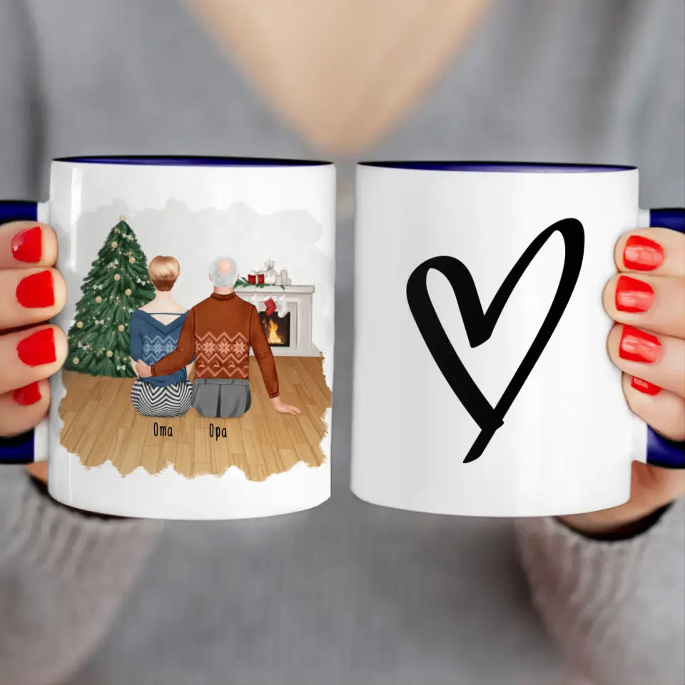 Personalisierte Tasse mit Oma und Opa - Weihnachtstasse