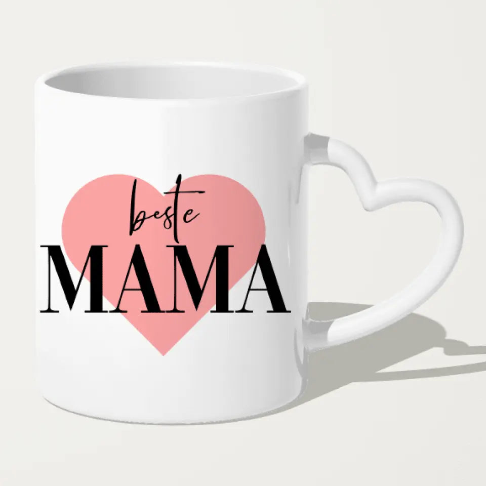 Personalisierte Tasse mit Mutter, Baby und Kind (1 Baby + 1 Kind + 1 Mutter) - Weihnachtstasse