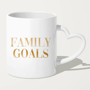 Personalisierte Tasse mit Familie + 1 Hund (1 Baby + 1 Kind)