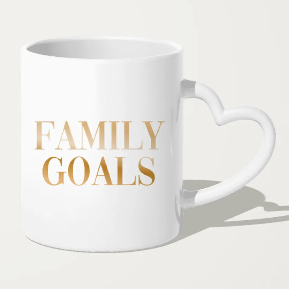 Personalisierte Tasse mit Familie + 1 Katze (1 Baby + 1 Kind)