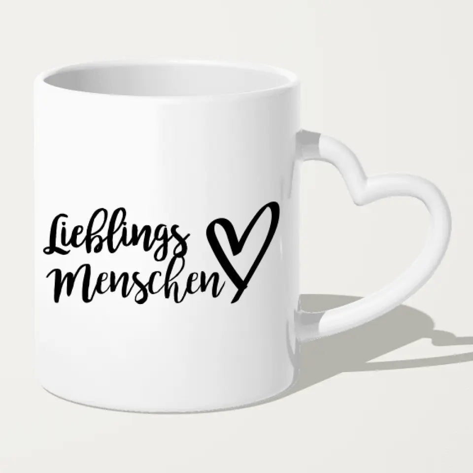 Personalisierte Tasse mit 2 Frauen + 1 Kind + 1 Teenagerin