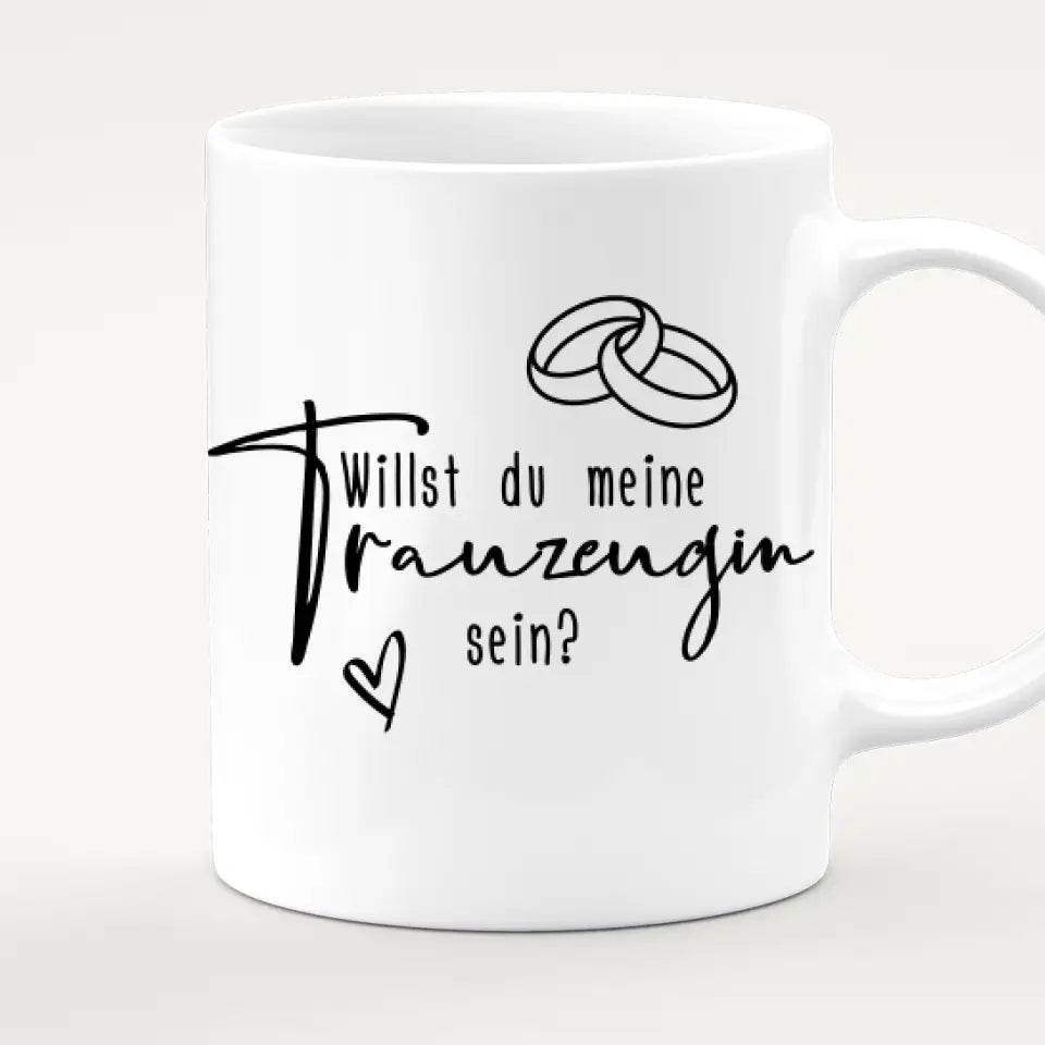 Personalisierte Tasse mit Trauzeugin und Braut - Hochzeitsgeschenk - Trauzeugin Geschenk