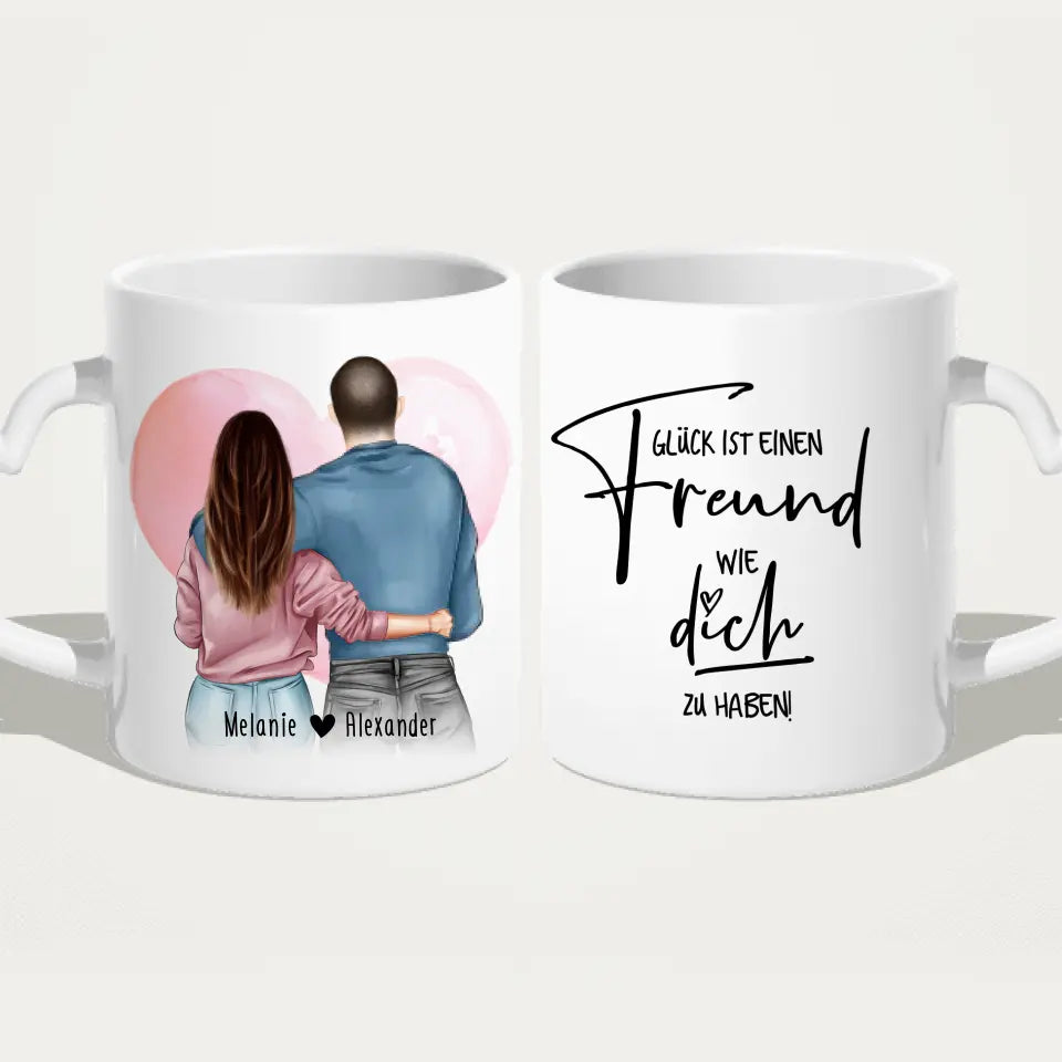 Personalisierte Tasse mit Paar (stehend) - Pärchen Tasse