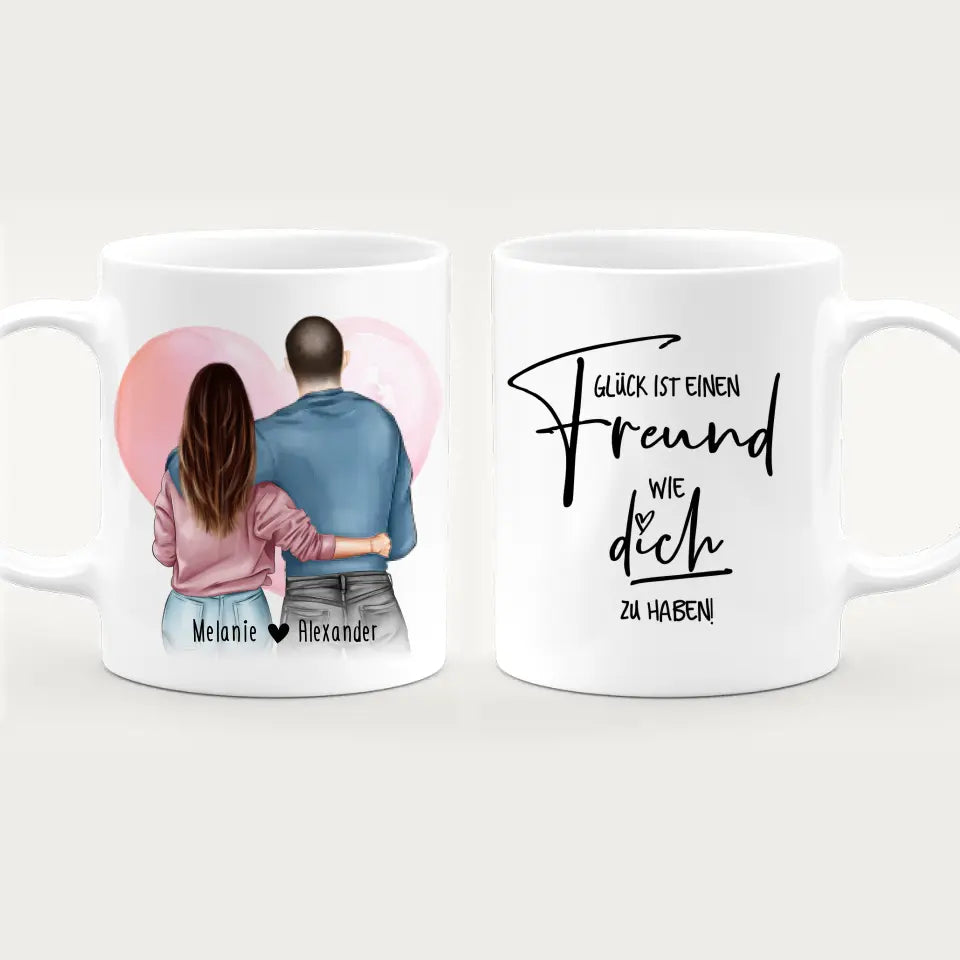 Personalisierte Tasse mit Paar (stehend) - Pärchen Tasse