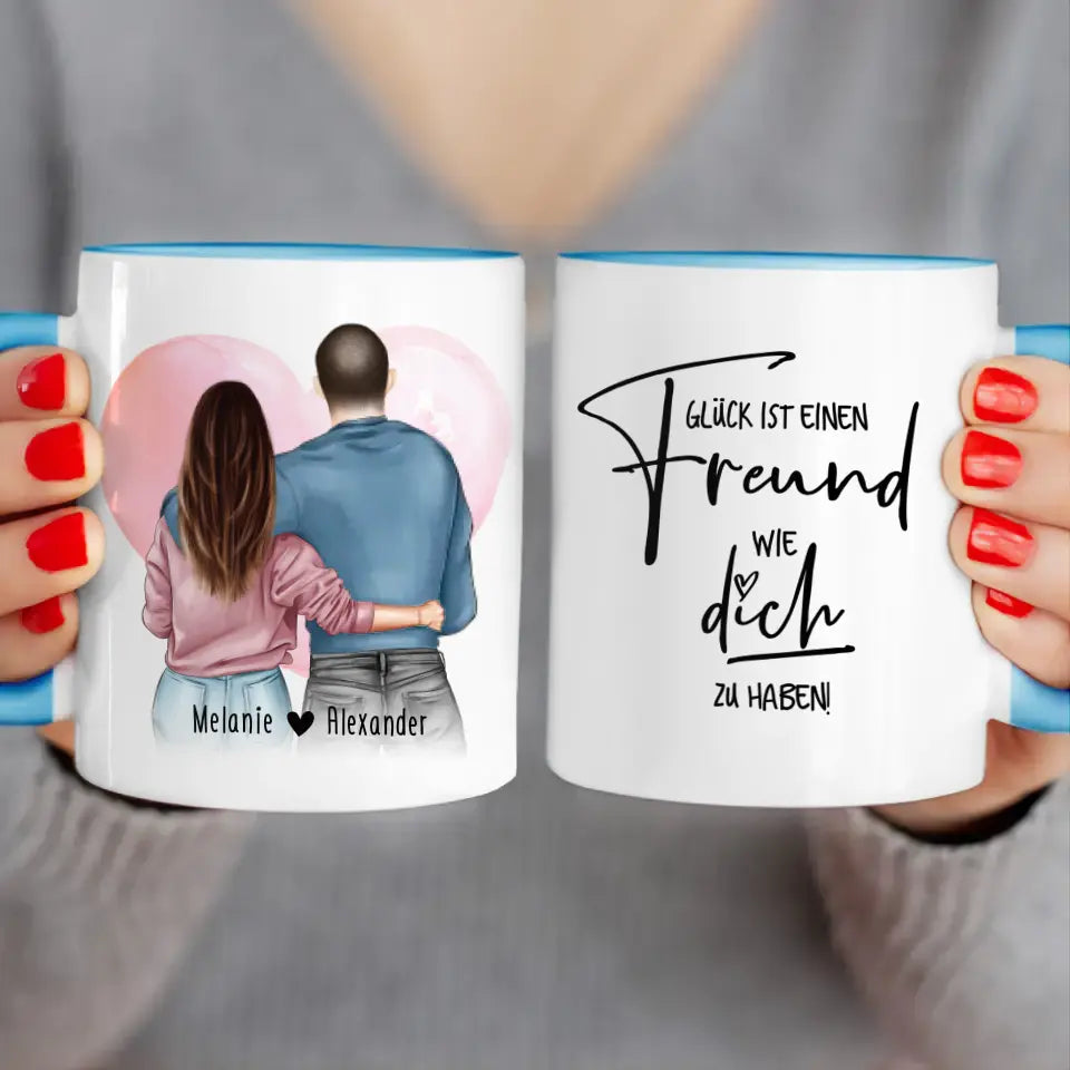 Personalisierte Tasse mit Paar (stehend) - Pärchen Tasse