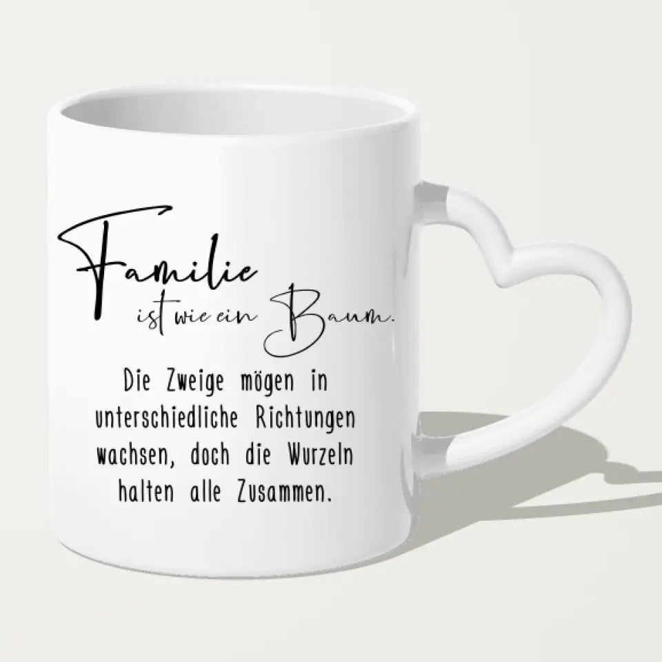 Personalisierte Tasse mit Familie + 1 Hund (1 Teenager)