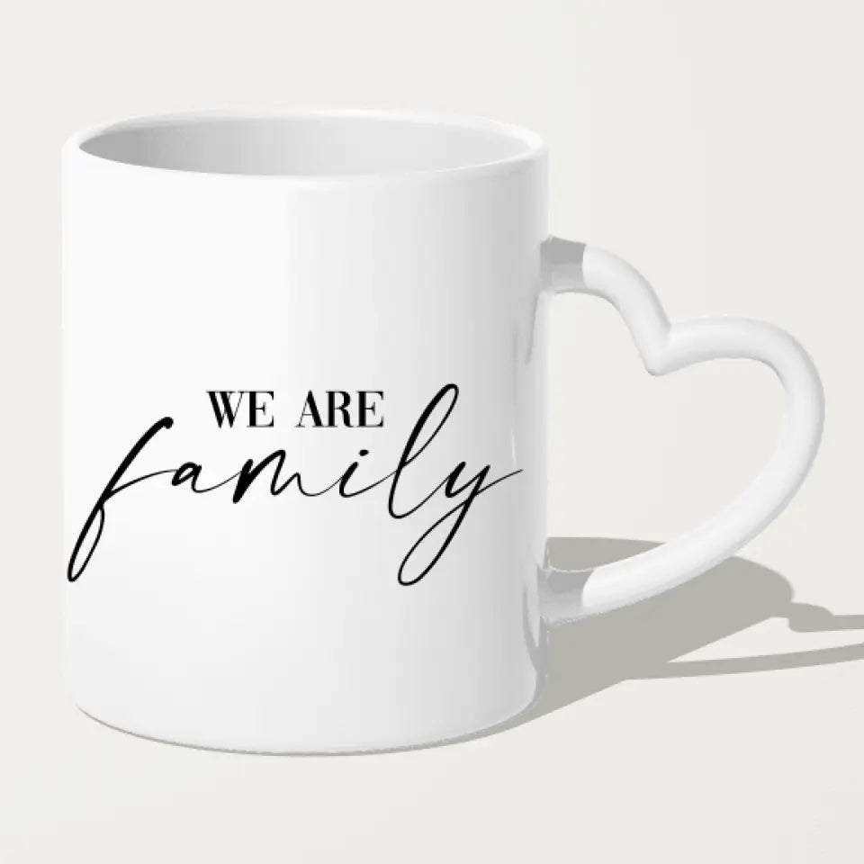 Personalisierte Tasse mit Familie (5 Frauen + 3 Männer)