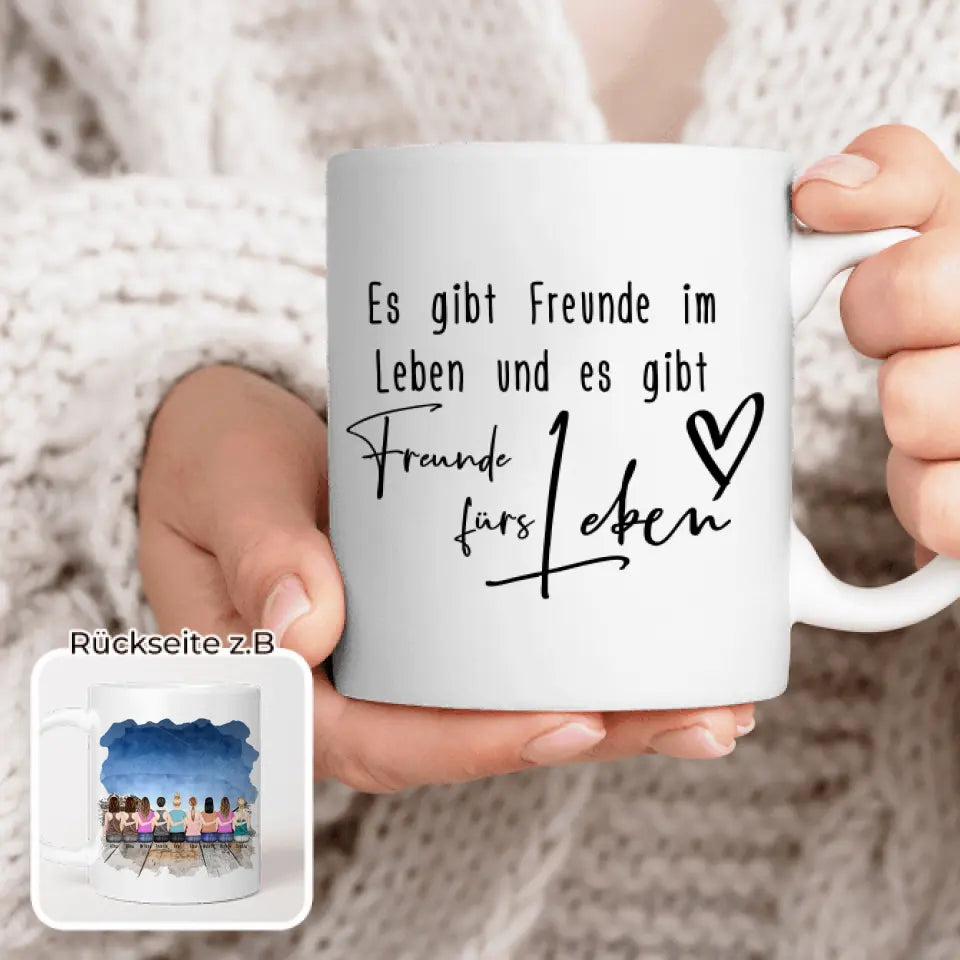 Personalisierte Tasse für Beste Freundinnen (9 Freundinnen)