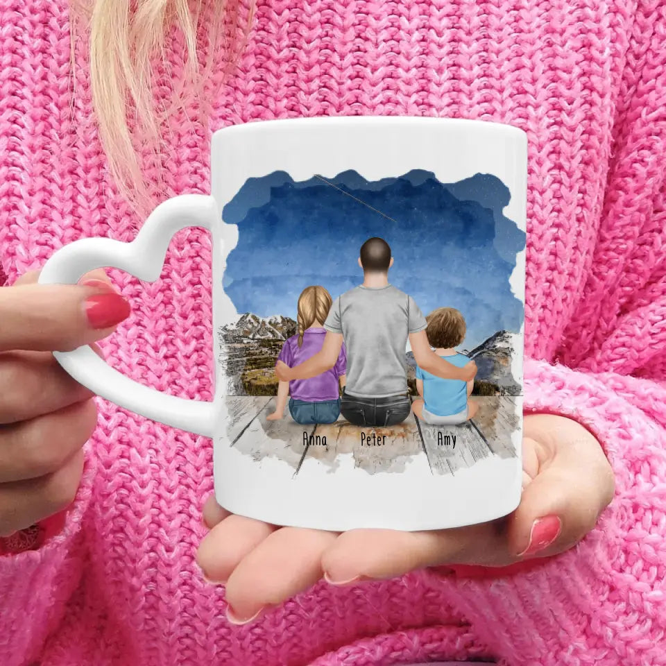 Personalisierte Tasse - 1 Kind + 1 Mann + 1 Baby - Bester Onkel