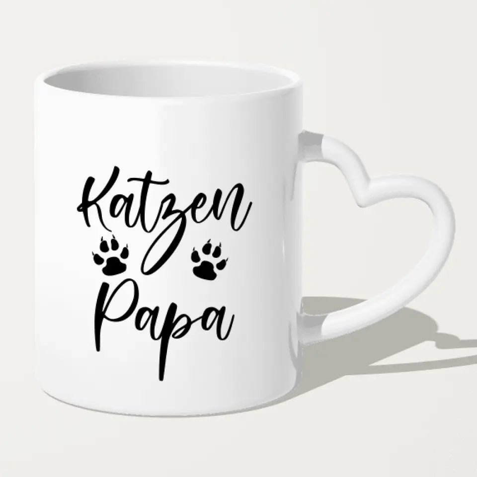 Personalisierte Tasse mit Katze und Mann (1 Katze + 1 Mann)