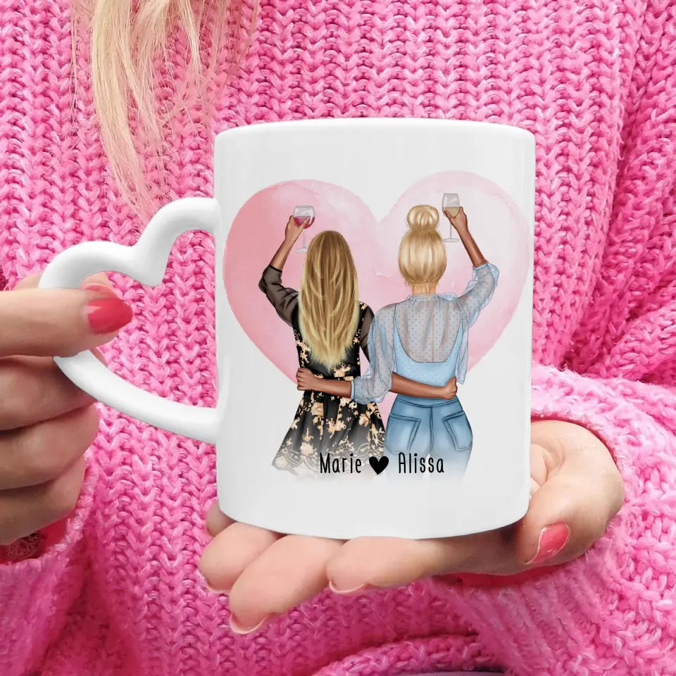 Personalisierte Tasse Beste Schwestern (2 Schwestern)