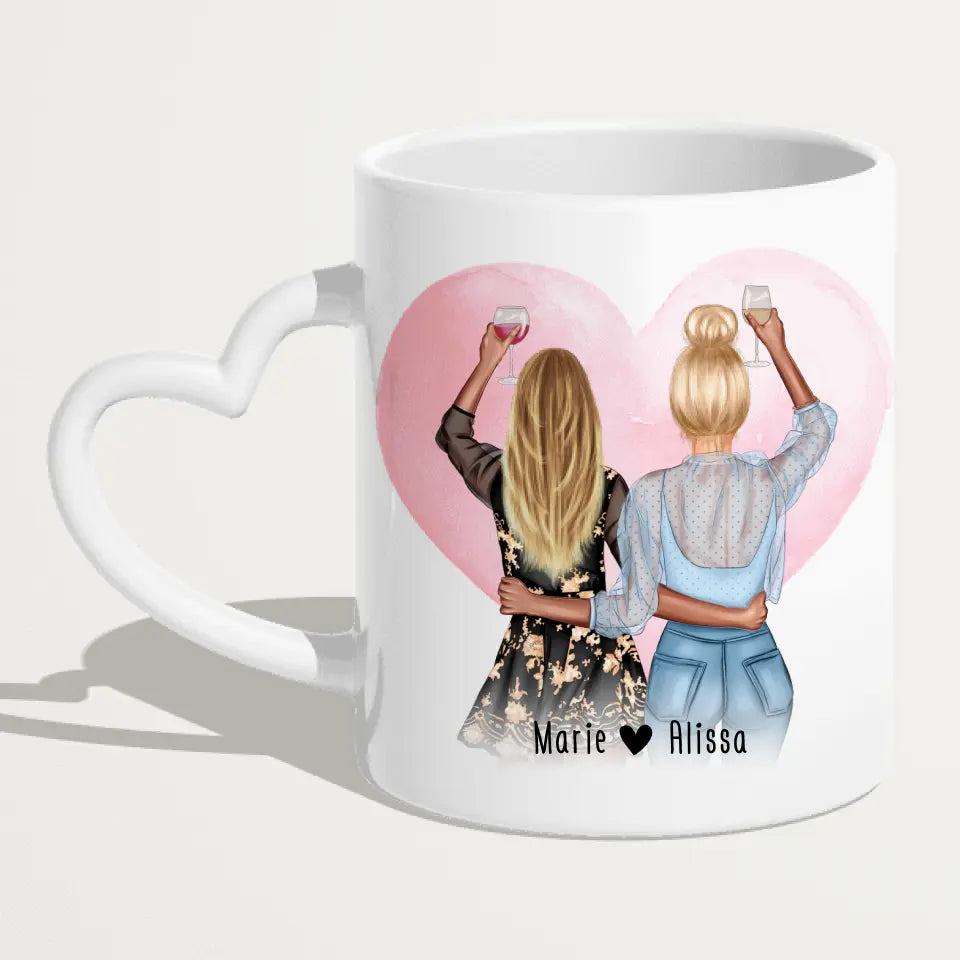 Personalisierte Tasse Beste Schwestern (2 Schwestern)