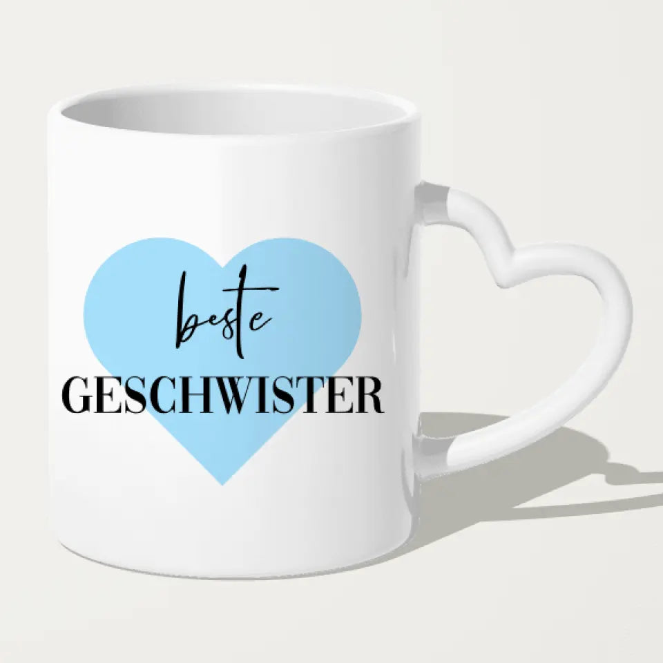 Personalisierte Tasse - Beste Geschwister (2 Kinder)