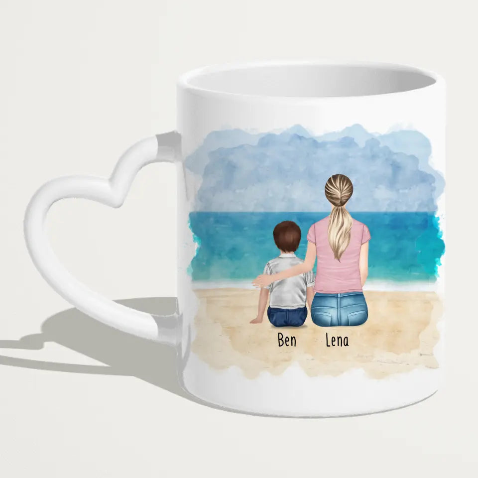 Personalisierte Tasse - Beste Patin (1 Kind/Baby + 1 Frau)