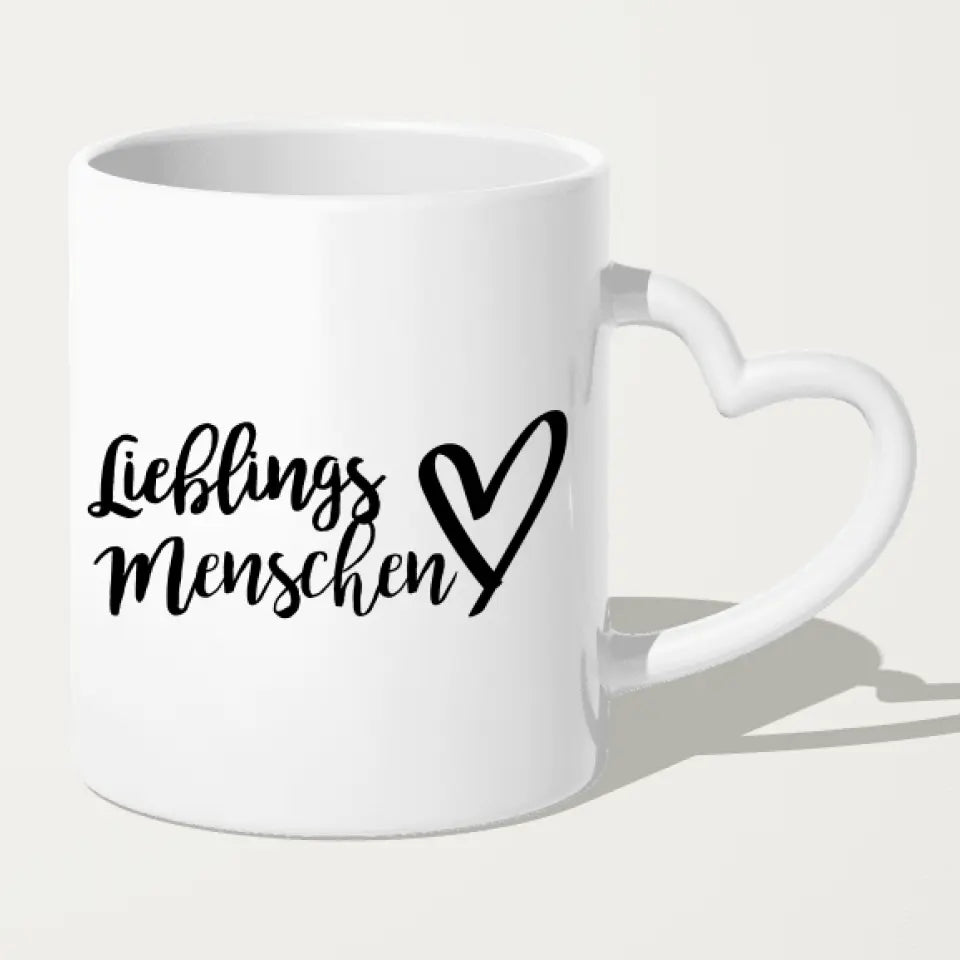 Personalisierte Tasse 2 Frauen + 1 Teenagerin + 3 Kinder