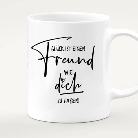 Personalisierte Tasse - Paar mit Kleid und Hemd (stehend) - Pärchen Tasse