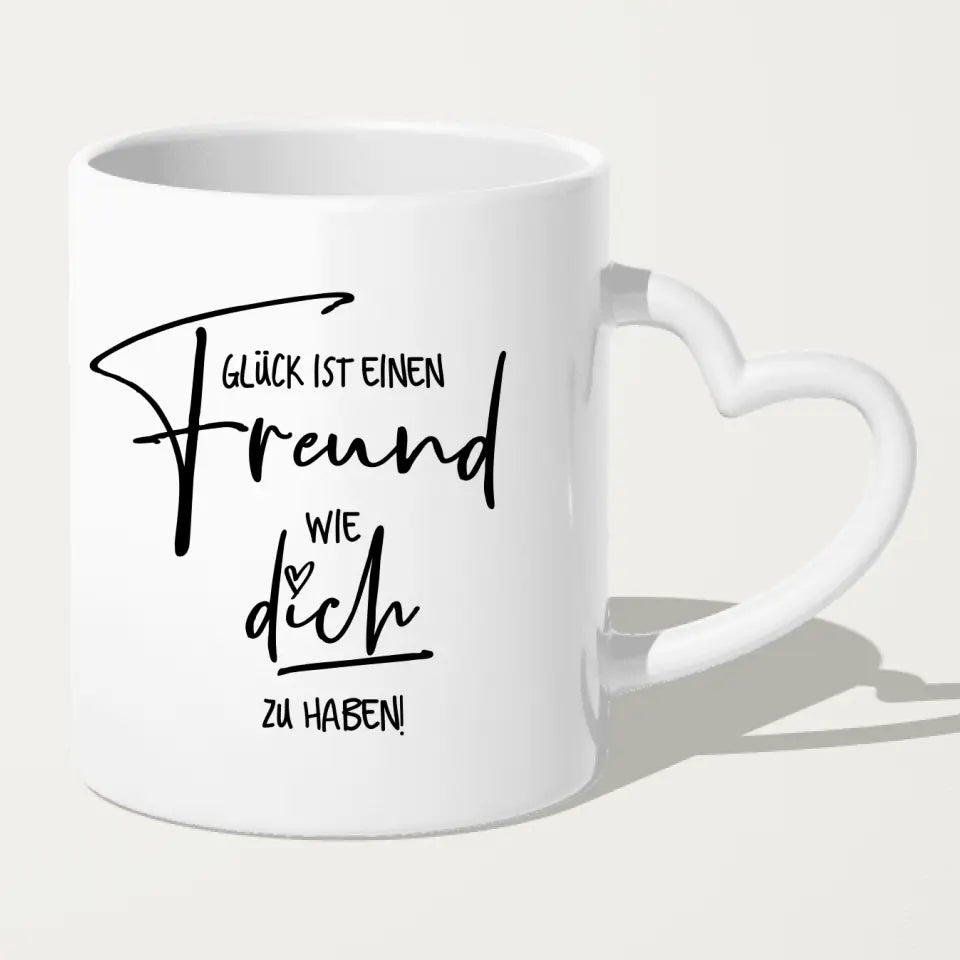 Personalisierte Tasse Beste Freundin (2 Freundinnen) - Herz mit Händen