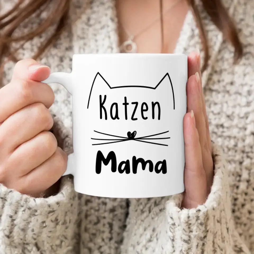 Personalisierte Tasse - Katzenmama/Katzenpapa (1-6 Katzen)