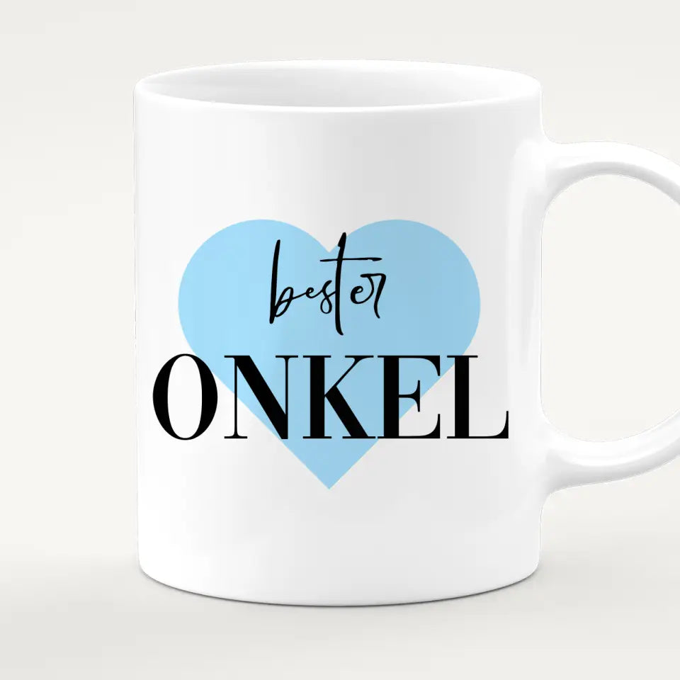 Personalisierte Tasse - 2 Kinder + 1 Mann - Bester Onkel