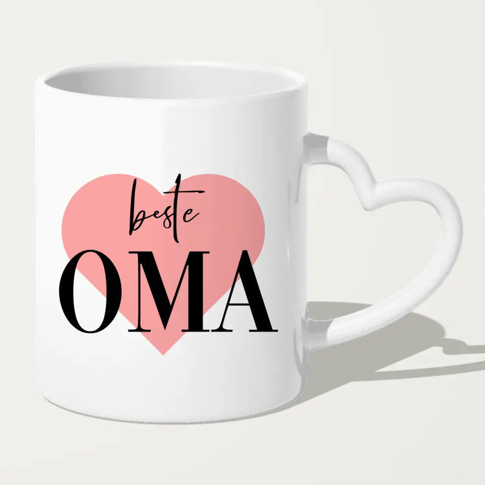 Personalisierte Tasse für Oma (2 Kinder + 2 Babys + 1 Oma)