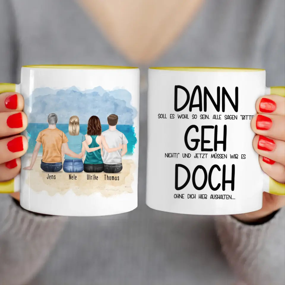 Personalisierte Tasse Kollegen (2 Frauen + 2 Männer) - Abschiedsgeschenk