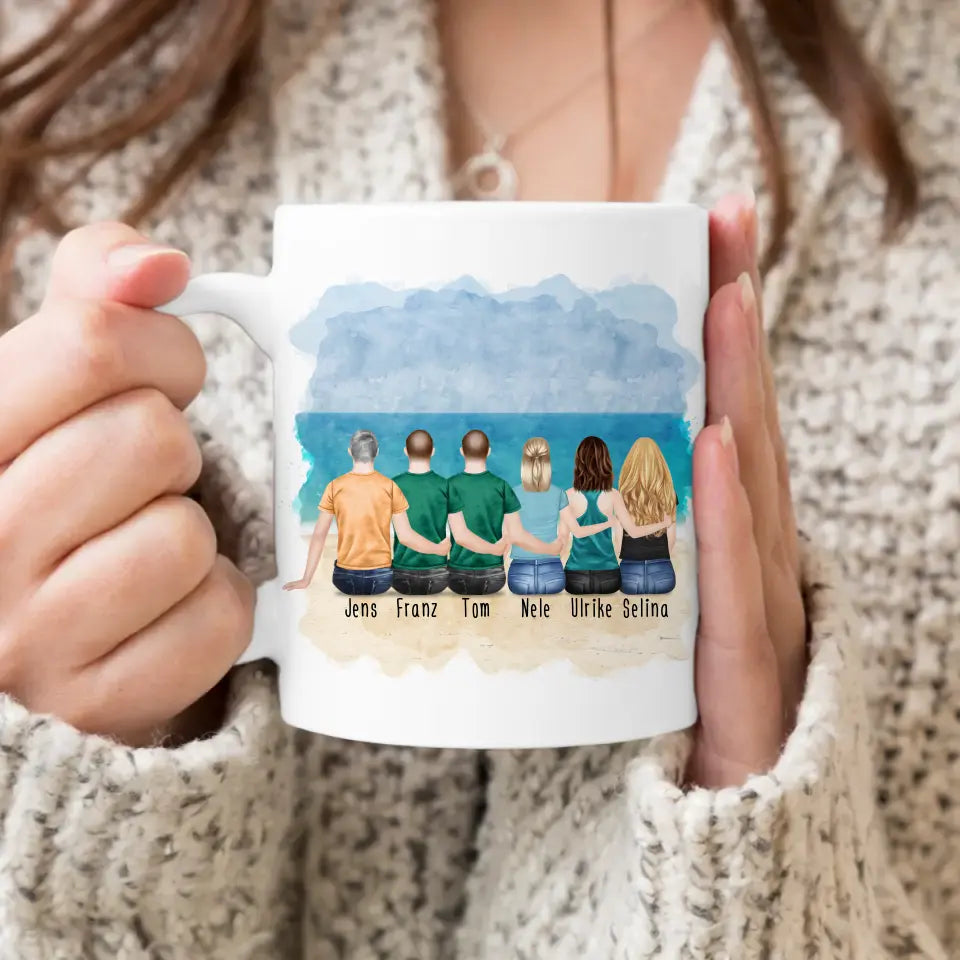 Personalisierte Tasse Kollegen (3 Frauen + 3 Männer) - Abschiedsgeschenk