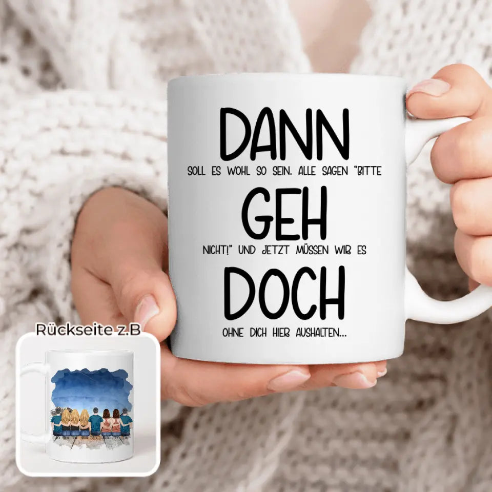 Personalisierte Tasse Kollegen (5 Frauen + 3 Männer) - Abschiedsgeschenk