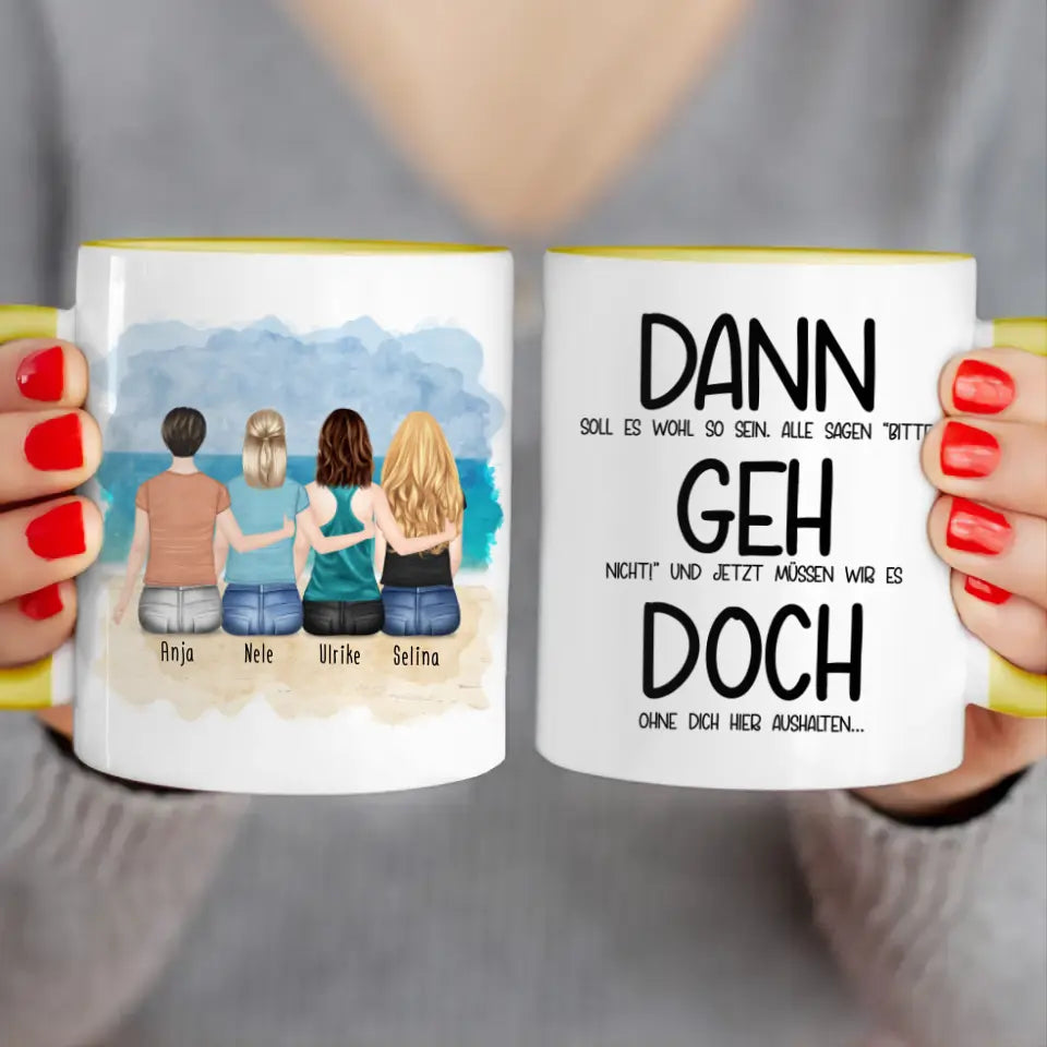 Personalisierte Tasse Kollegen (4 Frauen) - Abschiedsgeschenk