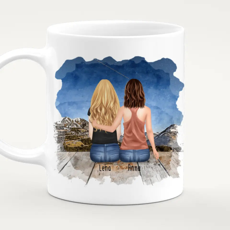 Personalisierte Tasse Kollegen (2 Frauen) - Abschiedsgeschenk