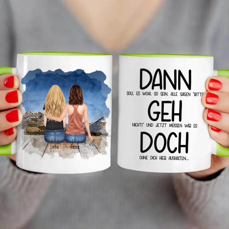 Personalisierte Tasse Kollegen (2 Frauen) - Abschiedsgeschenk