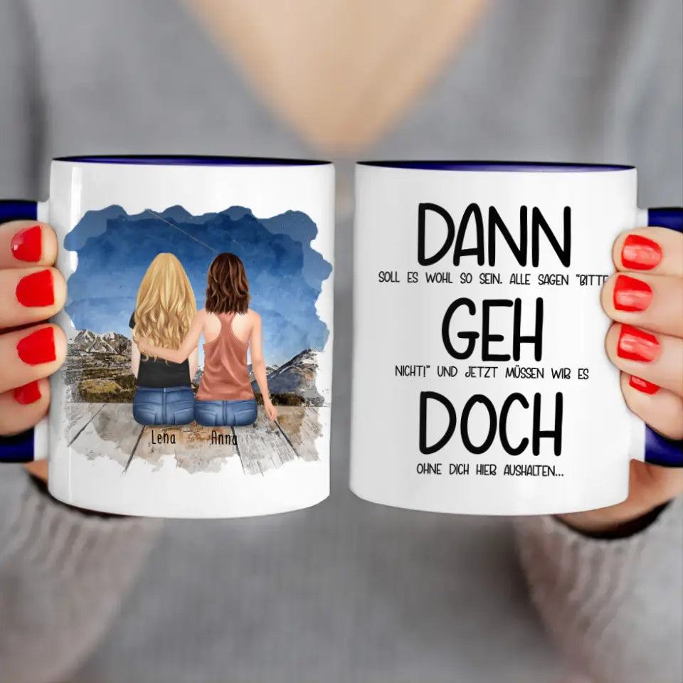 Personalisierte Tasse Kollegen (2 Frauen) - Abschiedsgeschenk