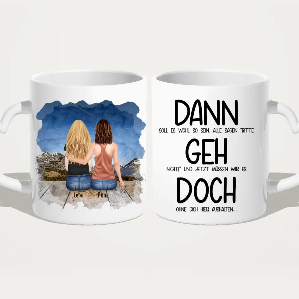 Personalisierte Tasse Kollegen (2 Frauen) - Abschiedsgeschenk