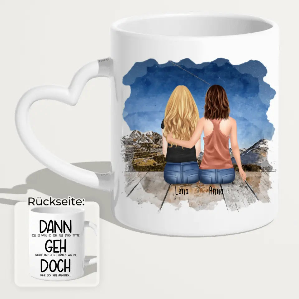 Personalisierte Tasse Kollegen (2 Frauen) - Abschiedsgeschenk