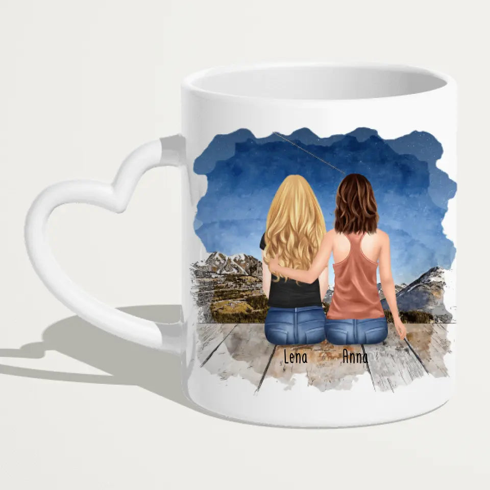 Personalisierte Tasse Kollegen (2 Frauen) - Abschiedsgeschenk