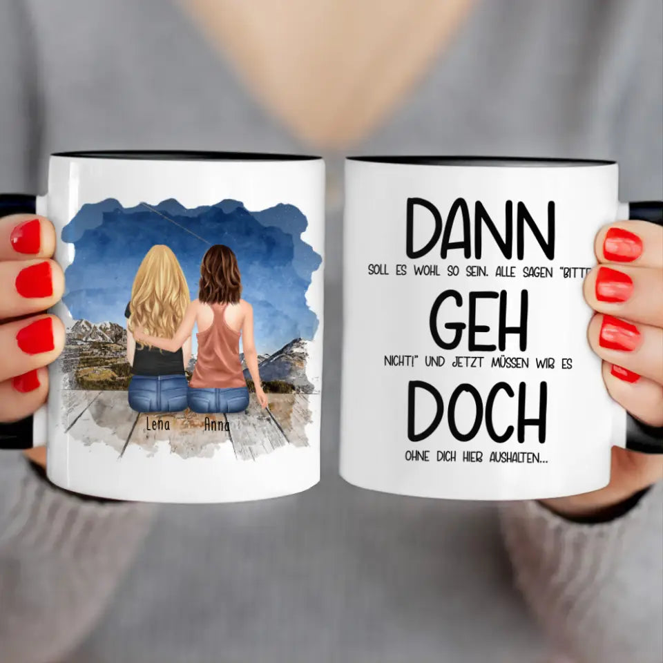 Personalisierte Tasse Kollegen (2 Frauen) - Abschiedsgeschenk