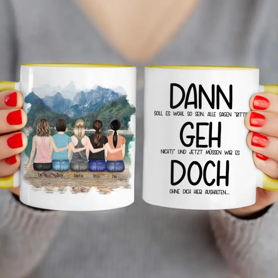 Personalisierte Tasse Kollegen (5 Frauen) - Abschiedsgeschenk