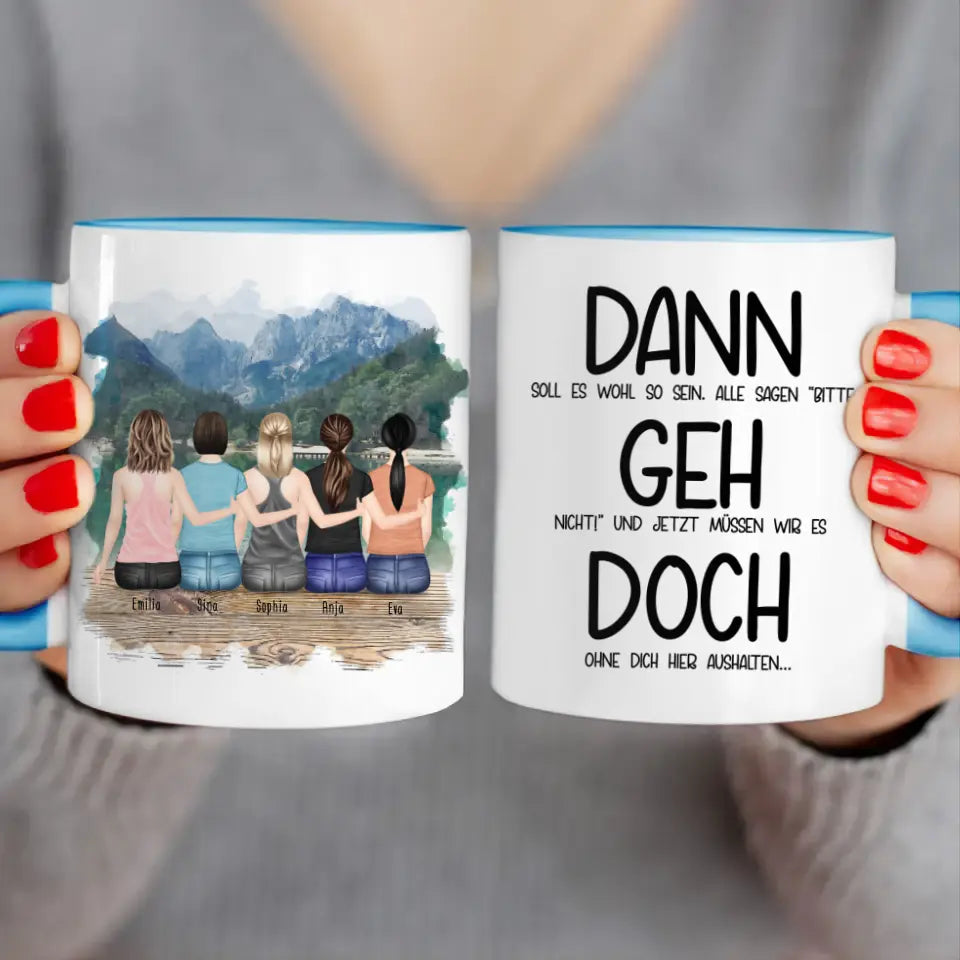 Personalisierte Tasse Kollegen (5 Frauen) - Abschiedsgeschenk