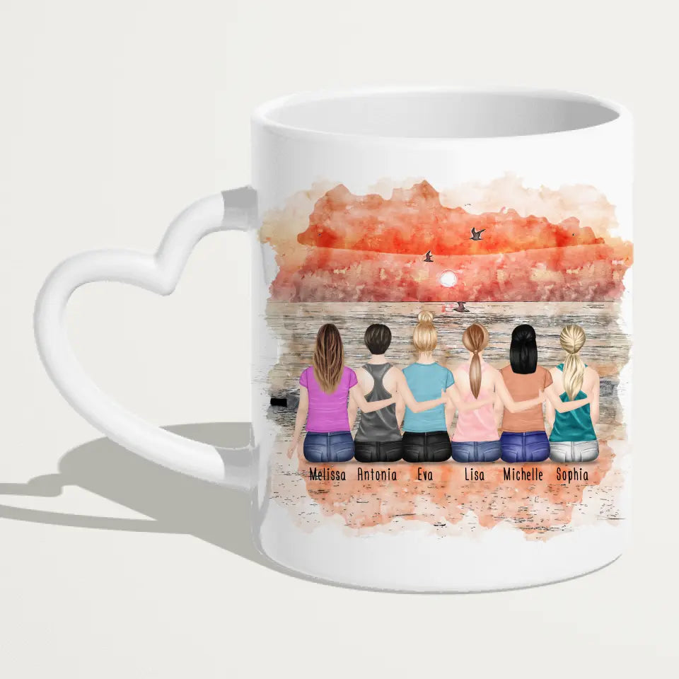 Personalisierte Tasse Kollegen (6 Frauen) - Abschiedsgeschenk