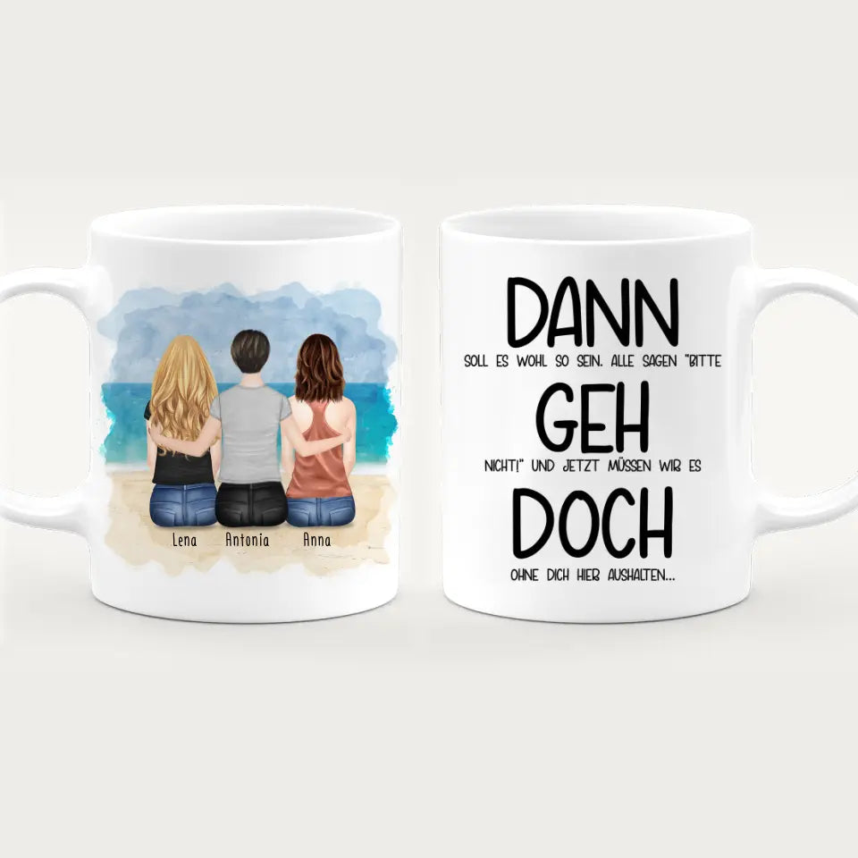 Personalisierte Tasse Kollegen (3 Frauen) - Abschiedsgeschenk