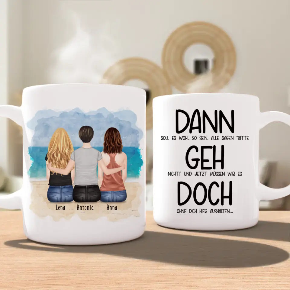 Personalisierte Tasse Kollegen (3 Frauen) - Abschiedsgeschenk