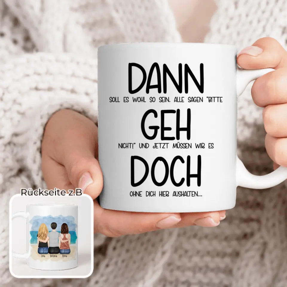 Personalisierte Tasse Kollegen (3 Frauen) - Abschiedsgeschenk